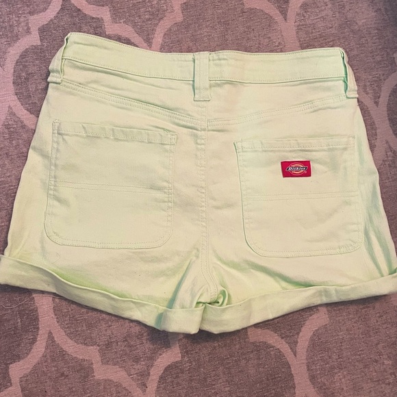 DICKIES X PACSUN Light Green Denim Shorts - Picture 2 of 4